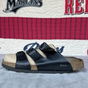 Size‎ 40/W9 - Birkenstock Betula Sandals Womens Narrow Leo Black Cork Slides